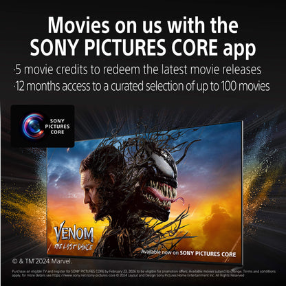 Sony | BRAVIA 5 | 65 inch | XR Processor | Mini LED | 4K Ultra HD | High Dynamic Range (HDR) | Smart TV (Google TV)