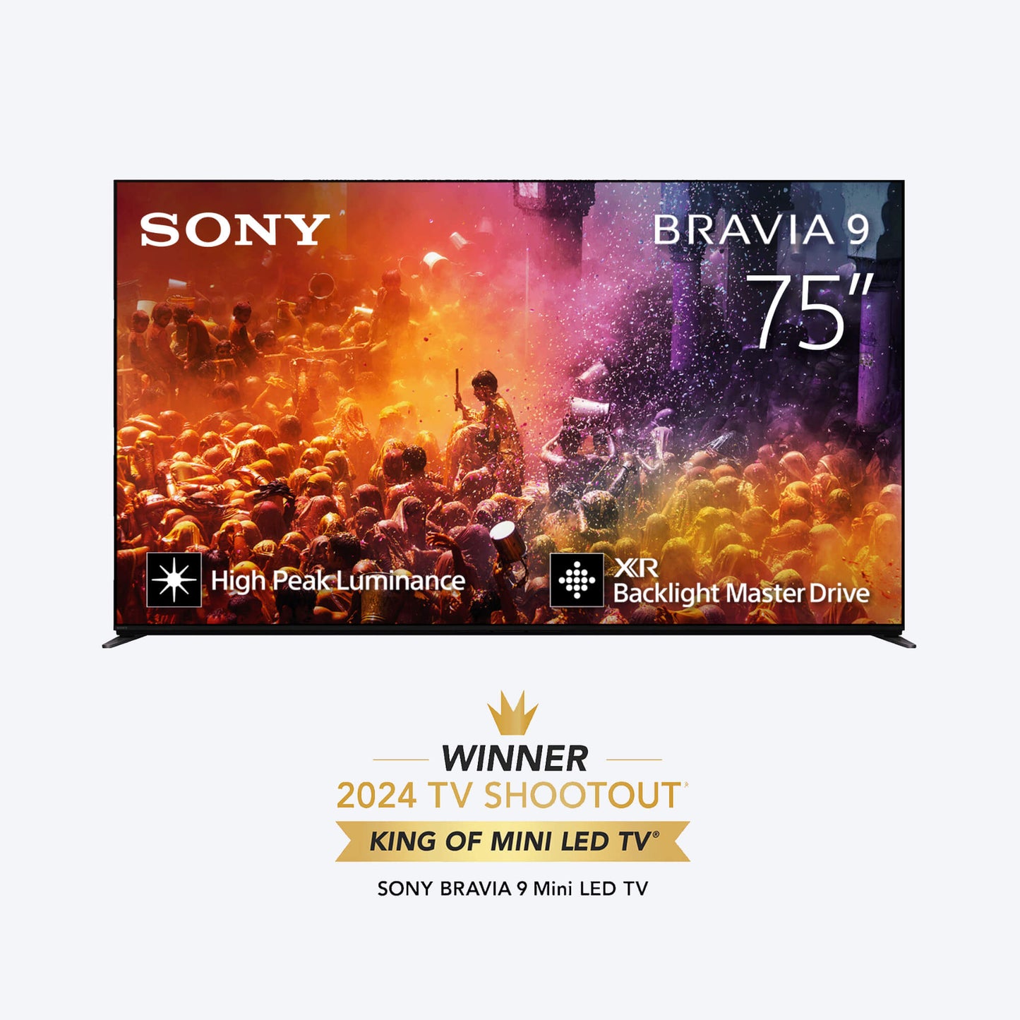 Sony | BRAVIA 9 | 75 Inch | MINI LED XR QLED TV with XR BACKLIGHT MASTER DRIVE TV with High Peak Luminance | Our Brightest TV ever for ultimate cinema, sports, PS5 gaming | 4K HDR Smart TV (Google TV) | 2024 Model